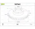 Brzdový kotouč VALEO ‐ VA 197541  Brzdový kotouč VALEO ‐ VA 197541