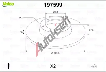 VALEO Brzdov� kotou� - 274 mm VA 197599, 197599