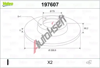 VALEO Brzdov kotou - 290 mm VA 197607, 197607