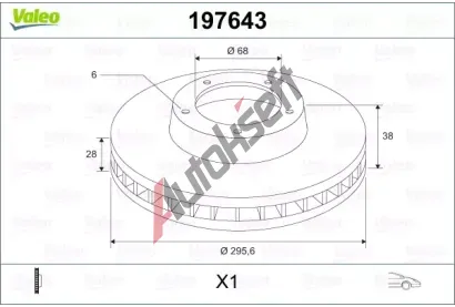 VALEO Brzdov� kotou� - 296 mm VA 197643, 197643