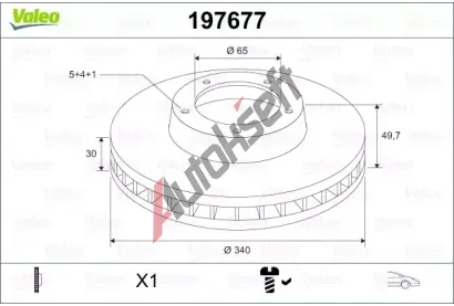 VALEO Brzdov kotou - 340 mm VA 197677, 197677