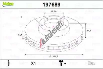VALEO Brzdov� kotou� - 345 mm VA 197689, 197689