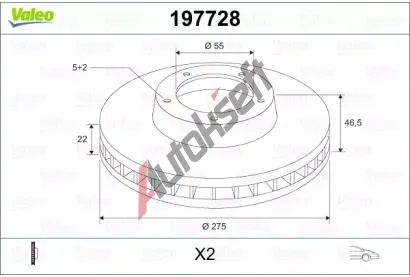 VALEO Brzdov� kotou� VA 197728, 197728