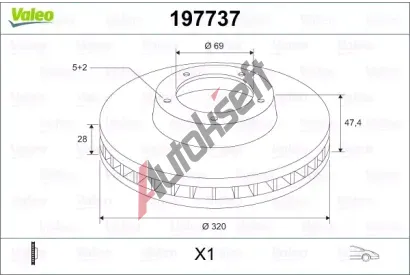 VALEO Brzdov kotou - 320 mm VA 197737, 197737