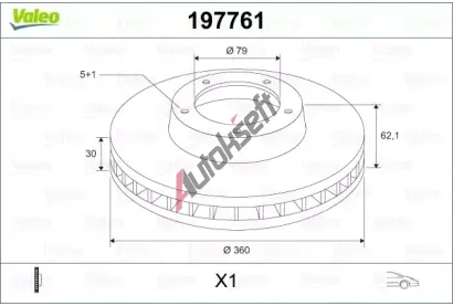 VALEO Brzdov� kotou� - 360 mm VA 197761, 197761