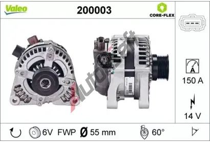 VALEO Alterntor VALEO CORE-FLEX VA 200003, 200003