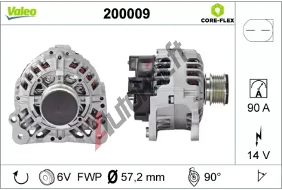 VALEO Alterntor VALEO CORE-FLEX VA 200009, 200009
