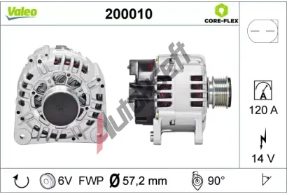 VALEO Alterntor VALEO CORE-FLEX VA 200010, 200010