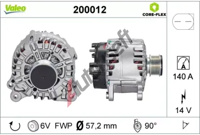 VALEO Alterntor VALEO CORE-FLEX VA 200012, 200012