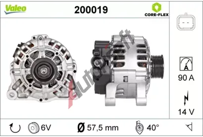 VALEO Alterntor VALEO CORE-FLEX VA 200019, 200019