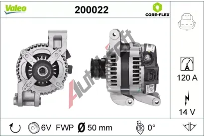 VALEO Alterntor VALEO CORE-FLEX VA 200022, 200022