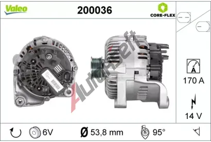 VALEO Alterntor VALEO CORE-FLEX VA 200036, 200036