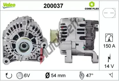 VALEO Alterntor VALEO CORE-FLEX VA 200037, 200037
