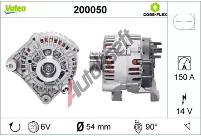 VALEO Alternátor VALEO CORE-FLEX VA 200050, 200050 VALEO Alternátor VALEO CORE-FLEX VA 200050, 200050