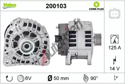 VALEO Alterntor VALEO CORE-FLEX VA 200103, 200103