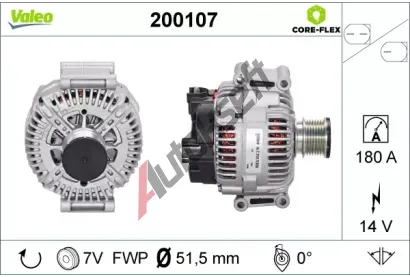 VALEO Alterntor VALEO CORE-FLEX VA 200107, 200107
