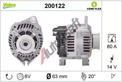 VALEO Altern�tor VALEO CORE-FLEX VA 200122, 200122
