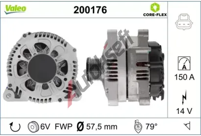 VALEO Alterntor VALEO CORE-FLEX VA 200176, 200176