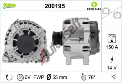 VALEO Alterntor VALEO CORE-FLEX VA 200195, 200195
