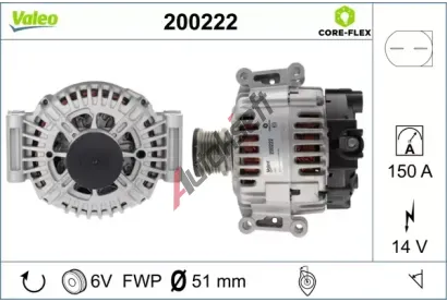 VALEO Altern�tor VALEO CORE-FLEX VA 200222, 200222