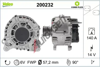 VALEO Alterntor VALEO CORE-FLEX VA 200232, 200232