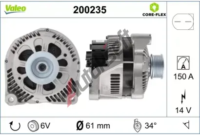 VALEO Alterntor VALEO CORE-FLEX VA 200235, 200235