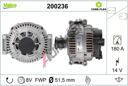 VALEO Alterntor VALEO CORE-FLEX VA 200236, 200236