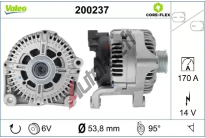 VALEO Alterntor VALEO CORE-FLEX VA 200237, 200237