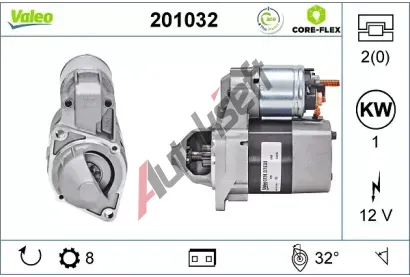 VALEO Startér VALEO CORE-FLEX VA 201032, 201032 VALEO Startér VALEO CORE-FLEX VA 201032, 201032