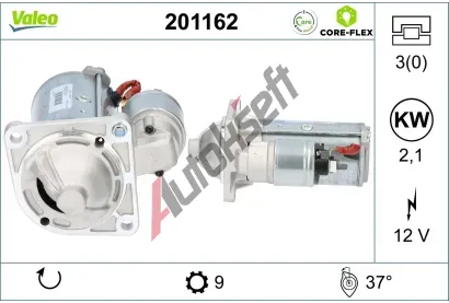 VALEO Startér VALEO CORE-FLEX VA 201162, 201162 VALEO Startér VALEO CORE-FLEX VA 201162, 201162