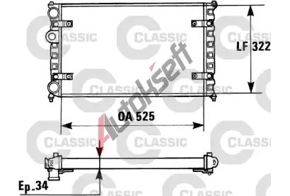 VALEO Chladi� vody CLASSIC VA 230947, 230947
