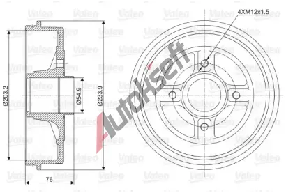 VALEO Brzdov buben VA 237003, 237003