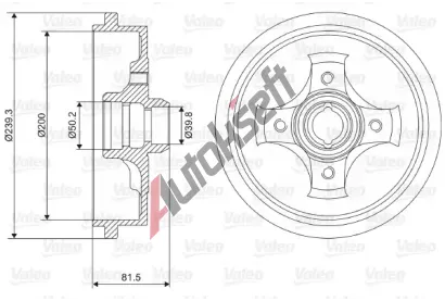 VALEO Brzdov buben VA 237049, 237049
