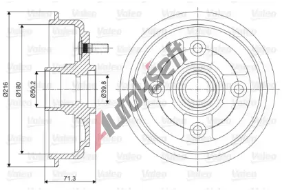 VALEO Brzdov buben VA 237052, 237052