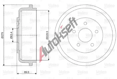VALEO Brzdov buben VA 237053, 237053