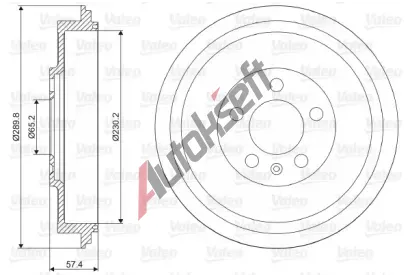 VALEO Brzdov buben VA 237085, 237085