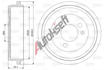 VALEO Brzdov buben VA 237099, 237099