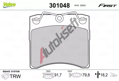 VALEO Sada brzdovch destiek FIRST VA 301048, 301048