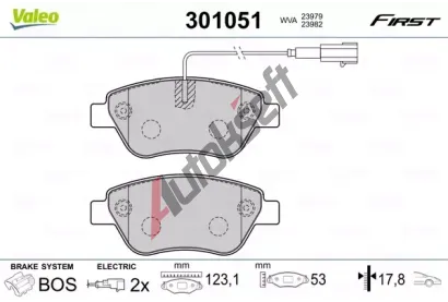 VALEO Sada brzdovch destiek FIRST VA 301051, 301051