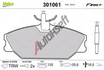 VALEO Sada brzdovch destiek FIRST VA 301061, 301061