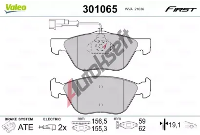 VALEO Sada brzdovch destiek FIRST VA 301065, 301065