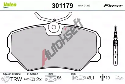 VALEO Sada brzdovch destiek FIRST VA 301179, 301179