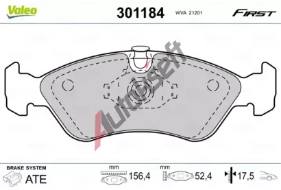VALEO Sada brzdovch destiek FIRST VA 301184, 301184
