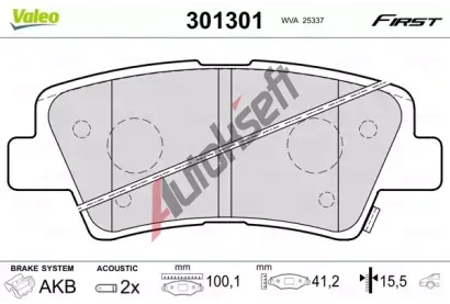VALEO Sada brzdovch destiek FIRST VA 301301, 301301