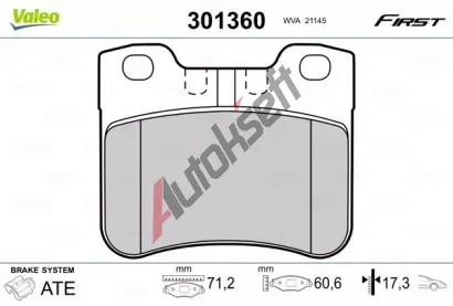 VALEO Sada brzdovch destiek FIRST VA 301360, 301360