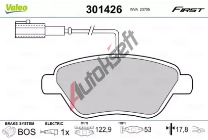 VALEO Sada brzdovch destiek FIRST VA 301426, 301426