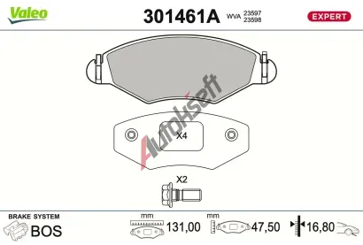 VALEO Sada brzdov�ch desti�ek EXPERT VA 301461A, 301461A
