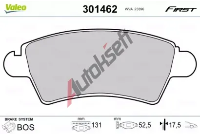 VALEO Sada brzdovch destiek FIRST VA 301462, 301462