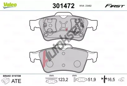 VALEO Sada brzdovch destiek FIRST VA 301472, 301472
