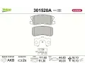 Sada brzdov�ch desti�ek&nbsp;VALEO&nbsp;&dash;&nbsp;VA 301520A